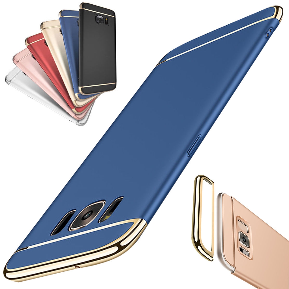 Galaxy S8  plus case Luxury Electroplating 3 in 1 case