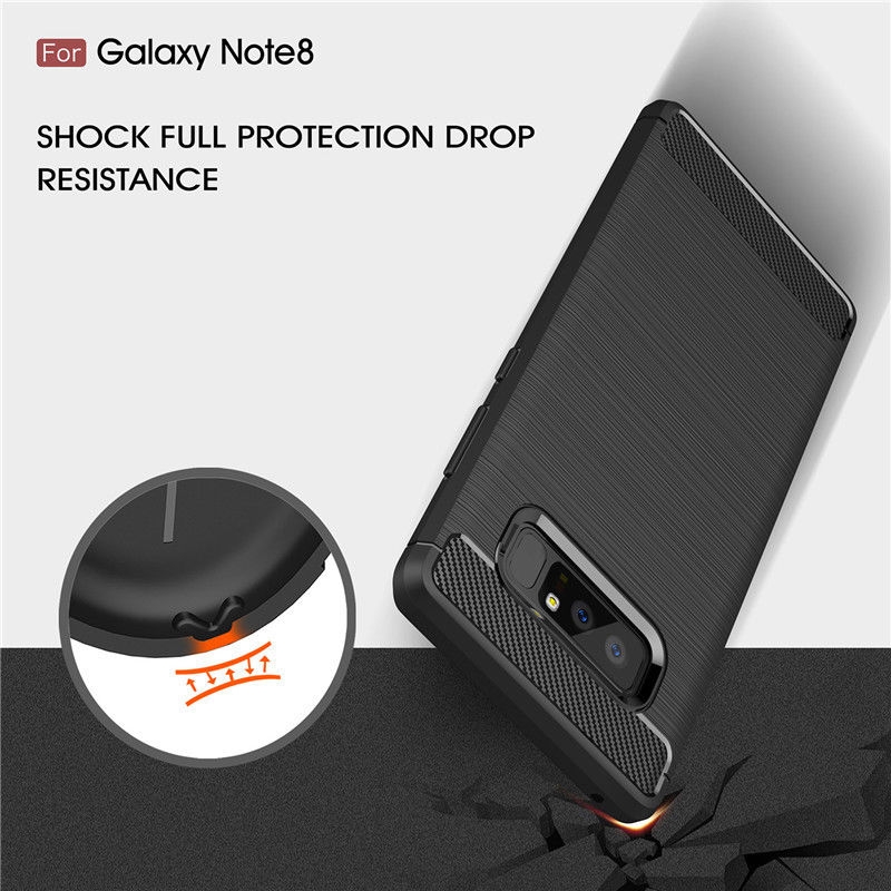 Galaxy note 8 case impact proof rugged case with carbon fiber