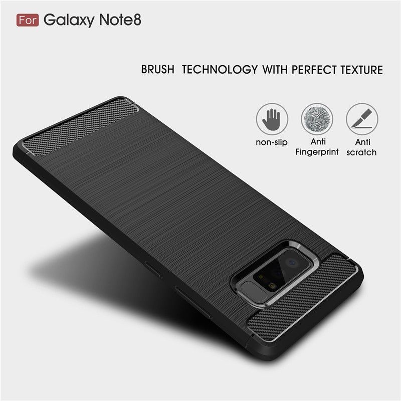 Galaxy note 8 case impact proof rugged case with carbon fiber