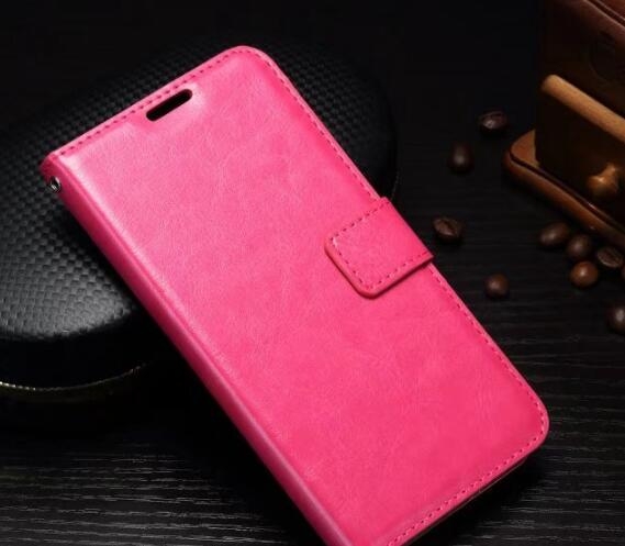 Galaxy  J5 Pro 2017  Vintage Fine Leather Wallet Case - Hot Pink