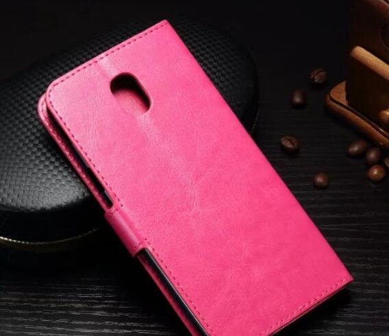 Galaxy  J5 Pro 2017  Vintage Fine Leather Wallet Case - Hot Pink