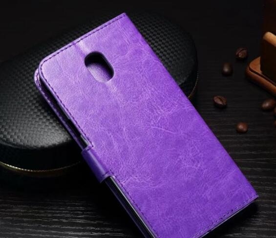 Galaxy  J5 Pro 2017  Vintage Fine Leather Wallet Case - Purple