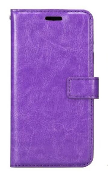 Galaxy  J5 Pro 2017  Vintage Fine Leather Wallet Case - Purple