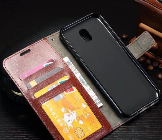 Galaxy J3 Pro 2017  Vintage Fine Leather Wallet Case - Hot Pink