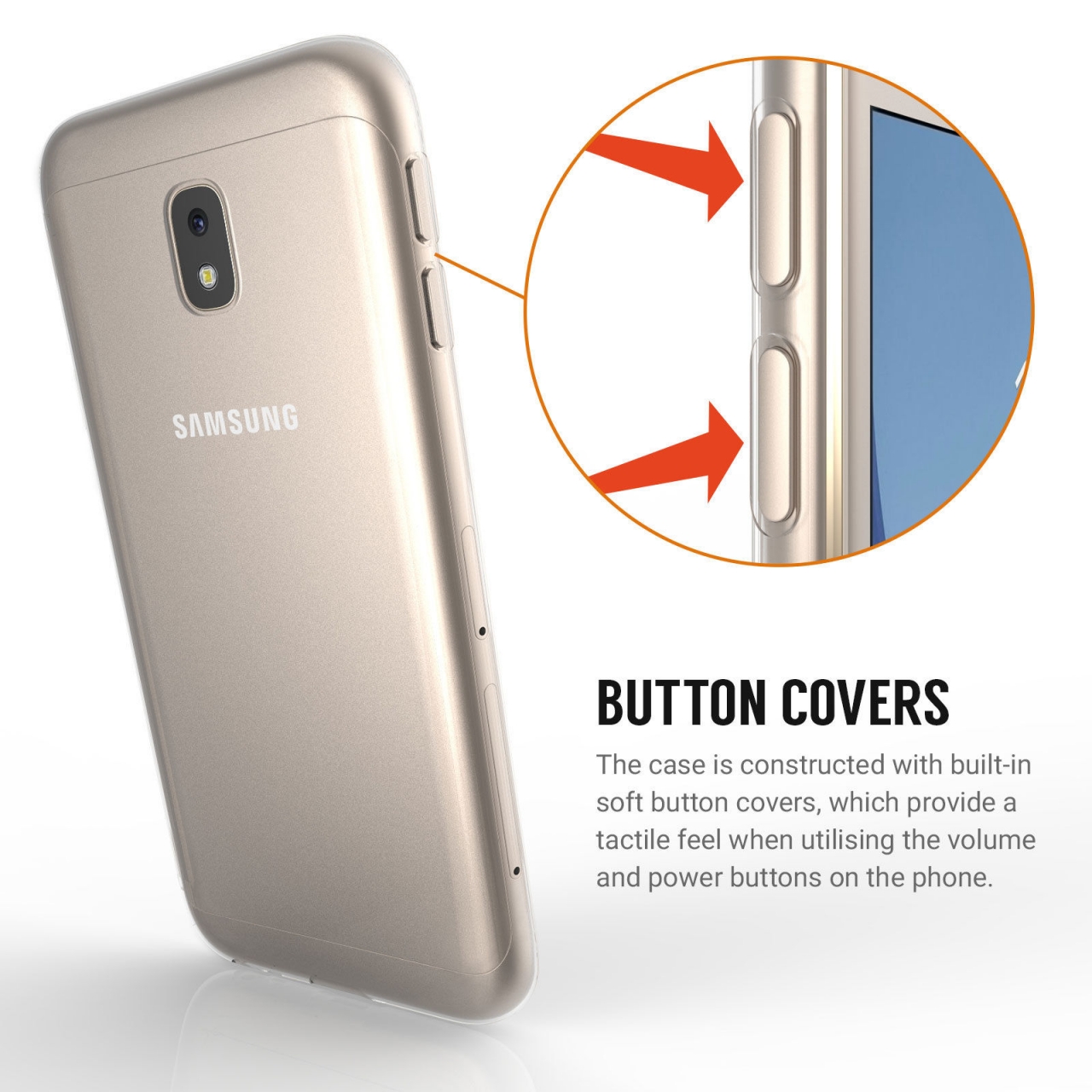 Galaxy J3 PRO 2017 case Soft Gel TPU Ultra Thin Clear