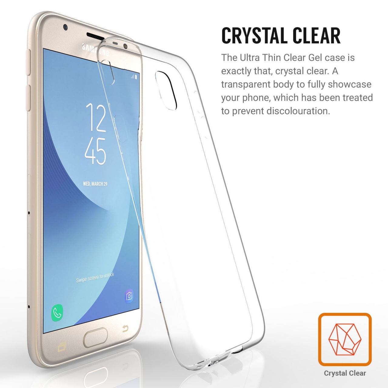 Galaxy J3 PRO 2017 case Soft Gel TPU Ultra Thin Clear