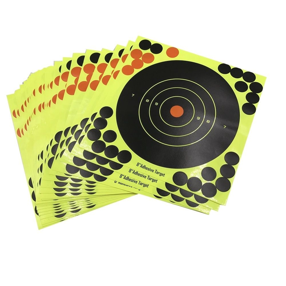 8" Bullseye Self Adhesive Shooting Pasters 10 pack