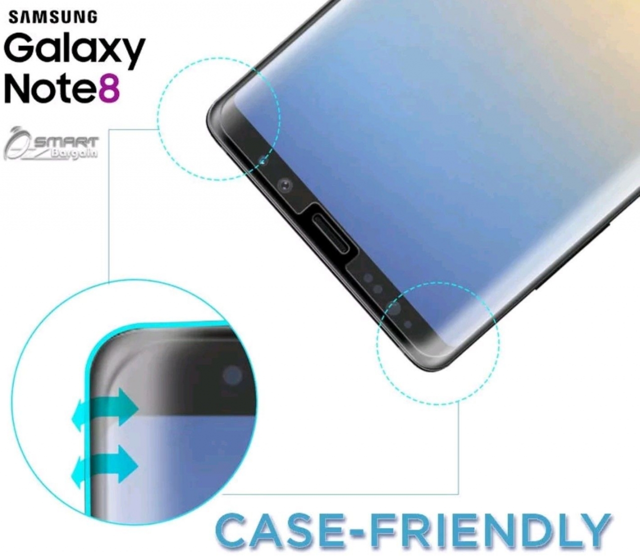 Galaxy NOTE 8  FULL Screen covered Tempered Glass Screen Protector