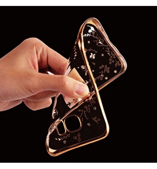 Samsung Galaxy  note 8 soft gel tpu case luxury bling shiny floral case