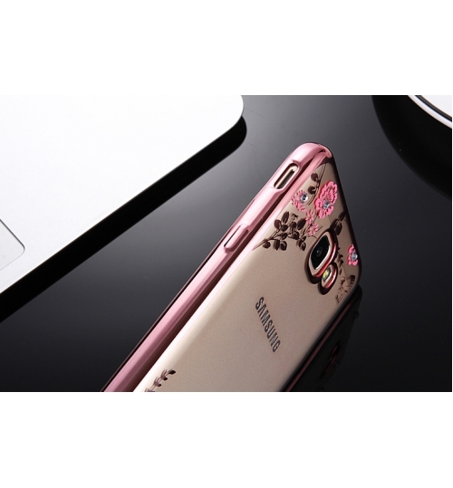 Samsung Galaxy  note 8 soft gel tpu case luxury bling shiny floral case