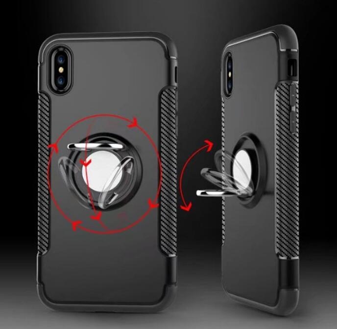 Iphone X Case Heavy Duty Ring Rotate Kickstand Case Cover