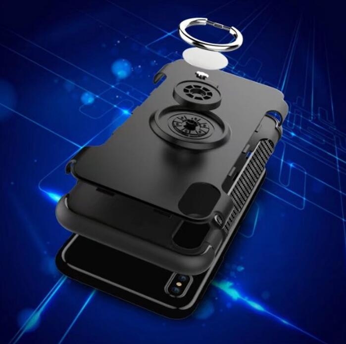 Iphone X Case Heavy Duty Ring Rotate Kickstand Case Cover