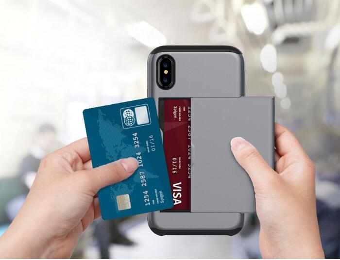 Iphone X CASE  impact proof hybrid case card clip
