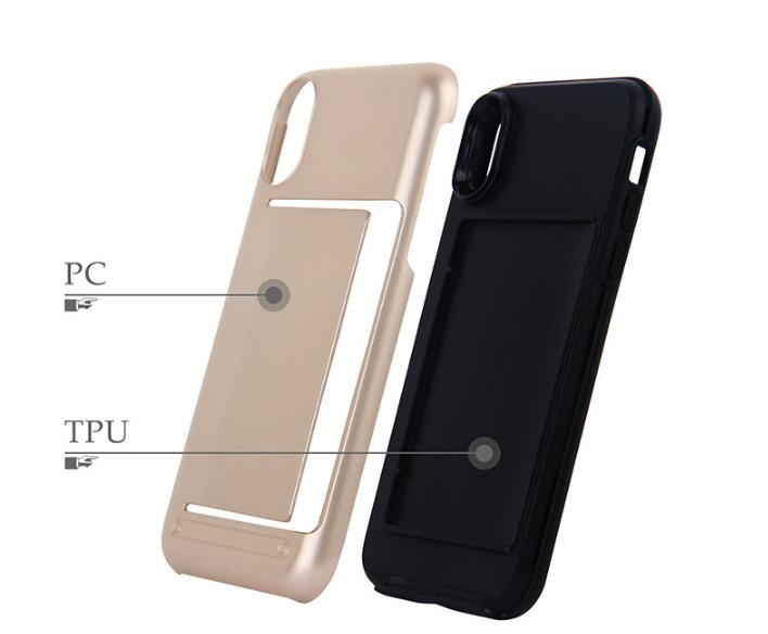 Iphone X impact proof hybrid case card clip Iphone X impact proof hybrid case card clip