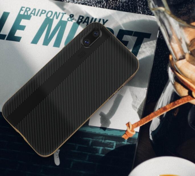 Iphone X case Carbon Fibre with Bumper Case