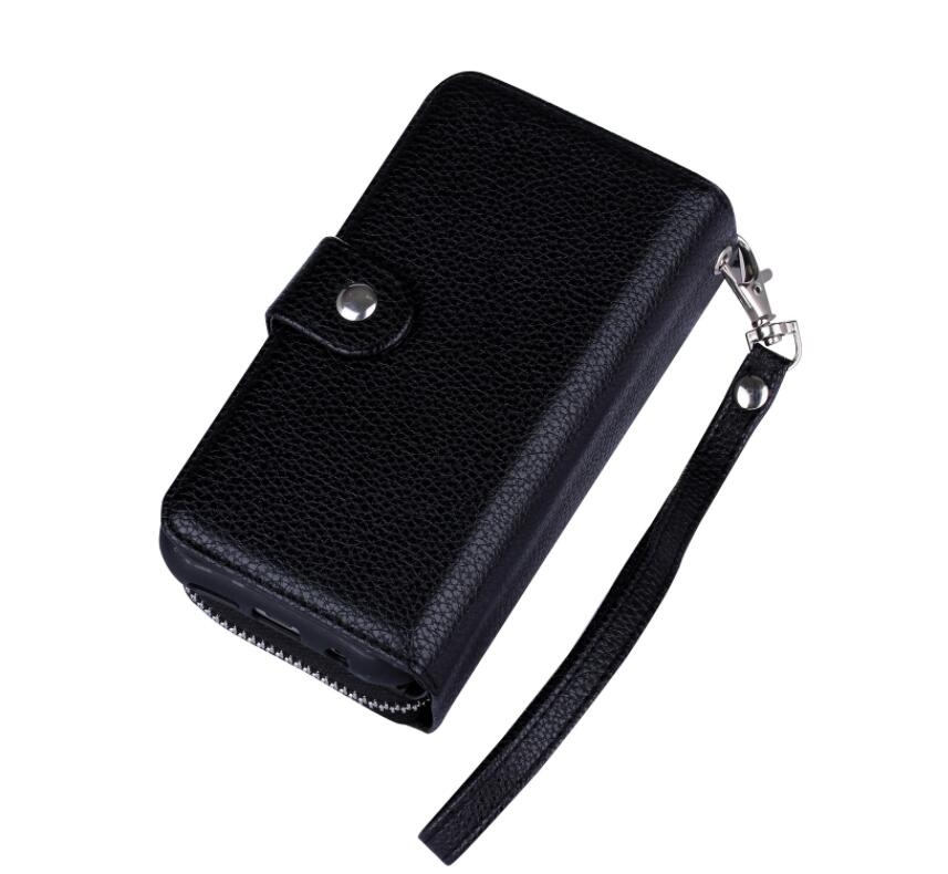 Galaxy A5 2017 Case Coin Wallet Case Full Wallet Leather Case - Black