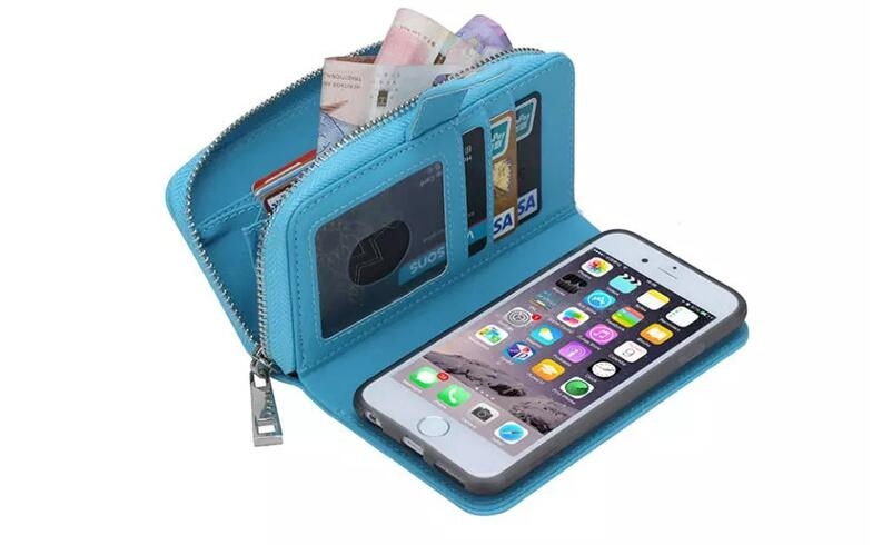 Galaxy A3 2017 Case Coin Wallet Case Full Wallet Leather Case - Sky Blue