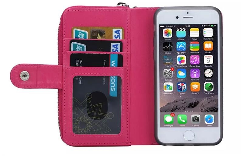 Galaxy J1 2016   Case Coin Wallet Case Full Wallet Leather Case - Hot Pink