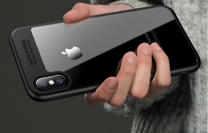 Iphone X case hybird bumper with clear back case