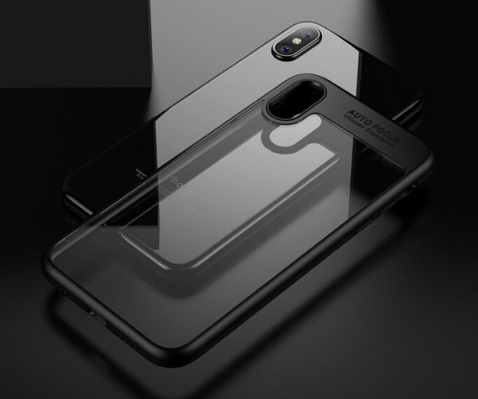 Iphone X case hybird bumper with clear back case