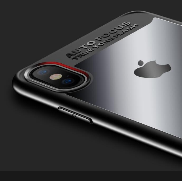 Iphone X case hybird bumper with clear back case