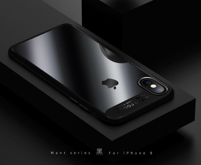 Iphone X case hybird bumper with clear back case