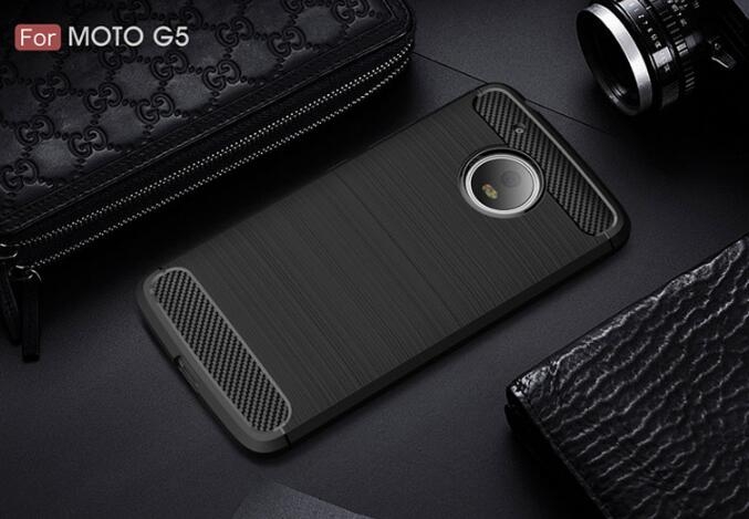 MOTO G5  case impact proof rugged case with carbon fiber