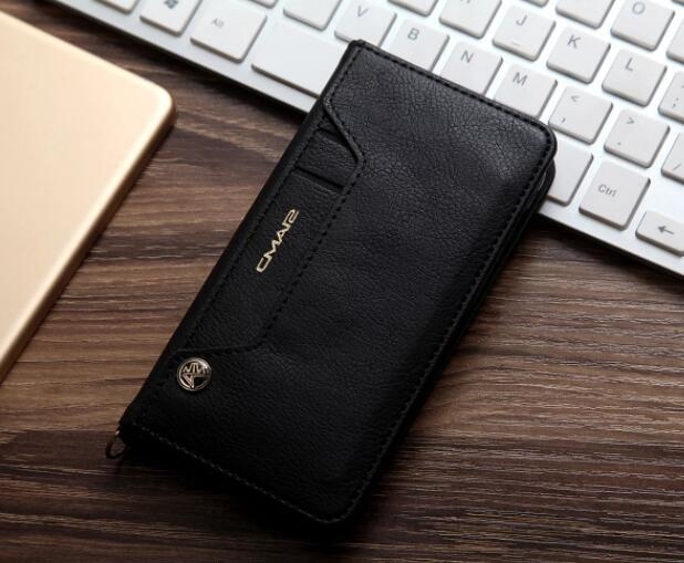 Alcatel Pixi 4 5.0 Inch Case Slim Leather Wallet Case 6 Cards 2 Id Magnet - Black