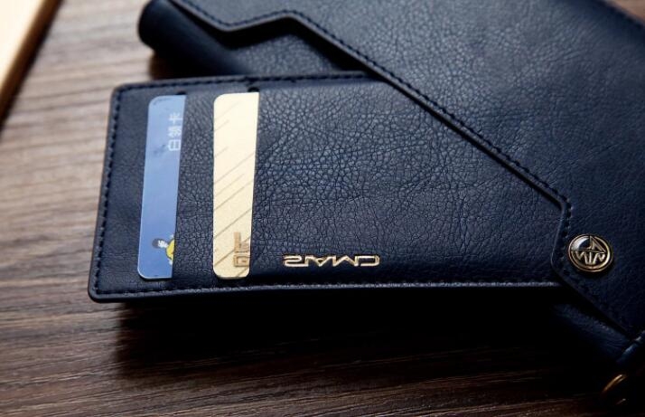 Galaxy C7 Pro  Case Slim Leather Wallet Case - Blue