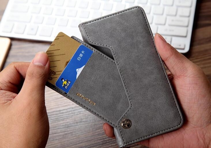Galaxy Xcover 3 Case Slim Leather Wallet Case - Grey