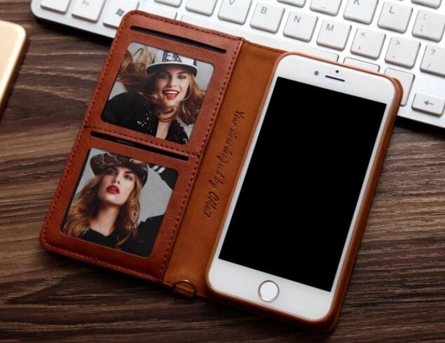 Galaxy S4 Mini Case Slim Leather Wallet Case - Brown