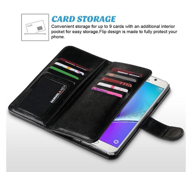 Galaxy Xcover 3 case Double Wallet leather case 9 Card Slots