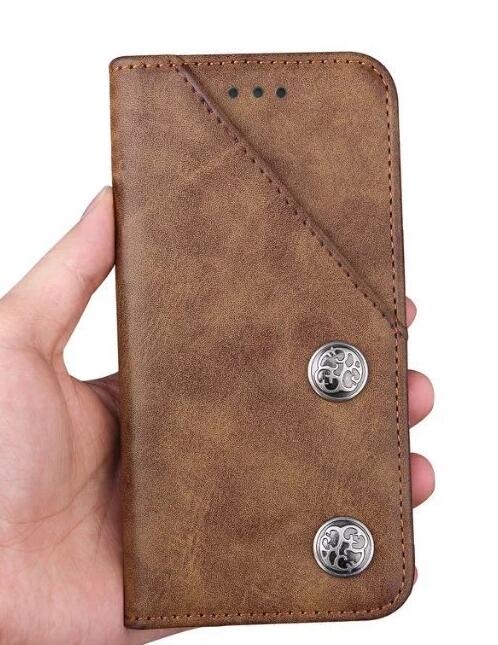 Galaxy Xcover 3 case ultra slim retro leather wallet case 2 cards magnet case