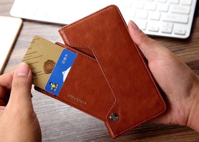 Meizu M5s Case Slim Leather Wallet Case - Brown