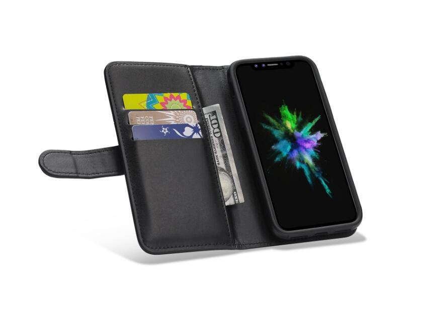 iPhone X double wallet Leather Zip case detachable iPhone X double wallet Leather Zip case detachable