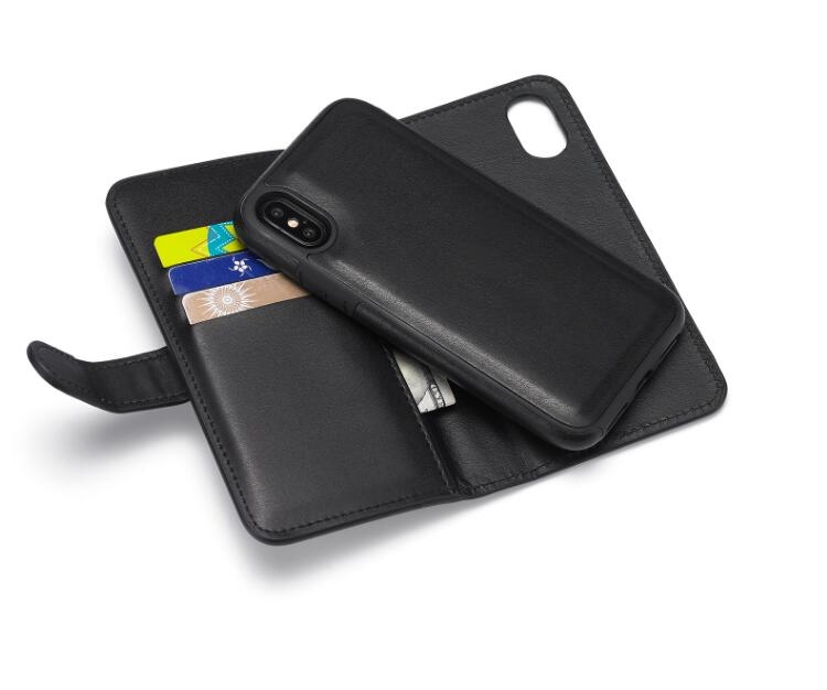iPhone X double wallet Leather Zip case detachable iPhone X double wallet Leather Zip case detachable
