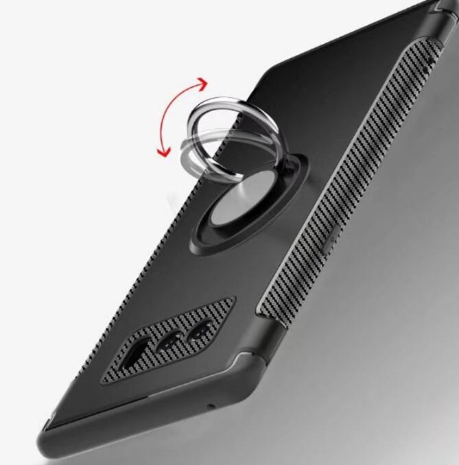 Galaxy note 8  Case Heavy Duty Ring Rotate Kickstand Case Cover