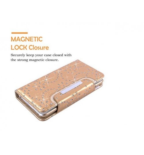 Galaxy S8 bling leather wallet case detachable Galaxy S8 bling leather wallet case detachable