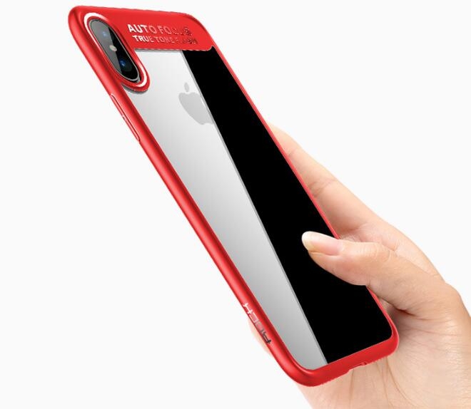 Iphone X case hybird bumper with clear back case