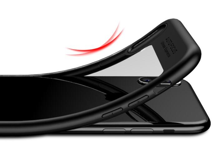 Iphone X case hybird bumper with clear back case