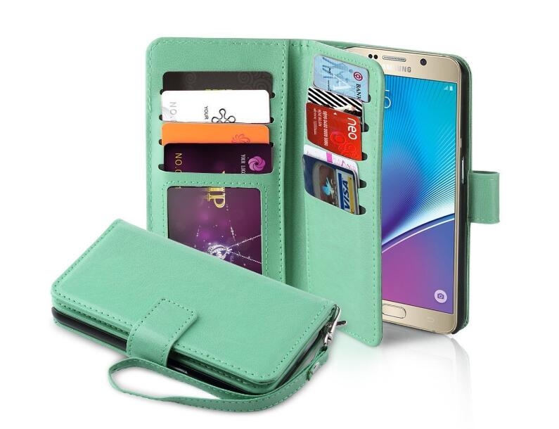 Galaxy S5  case Double Wallet leather case 9 Card Slots