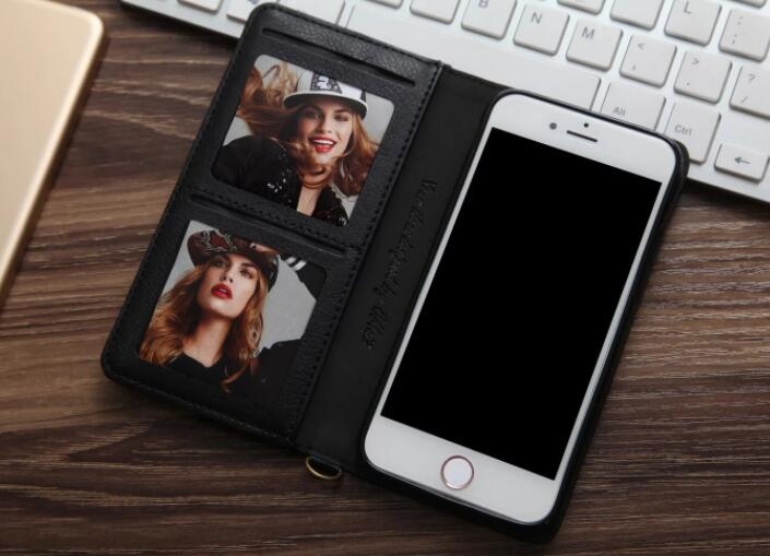 Galaxy S5 Case Slim Leather Wallet Case - Black