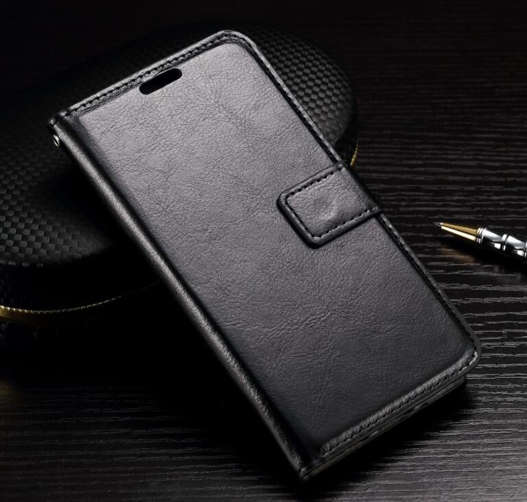 Galaxy J5 Prime Fine Leather Wallet Case - Black