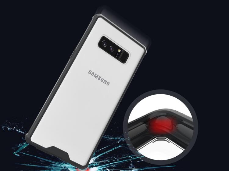Galaxy note 8 case bumper  clear gel back cover