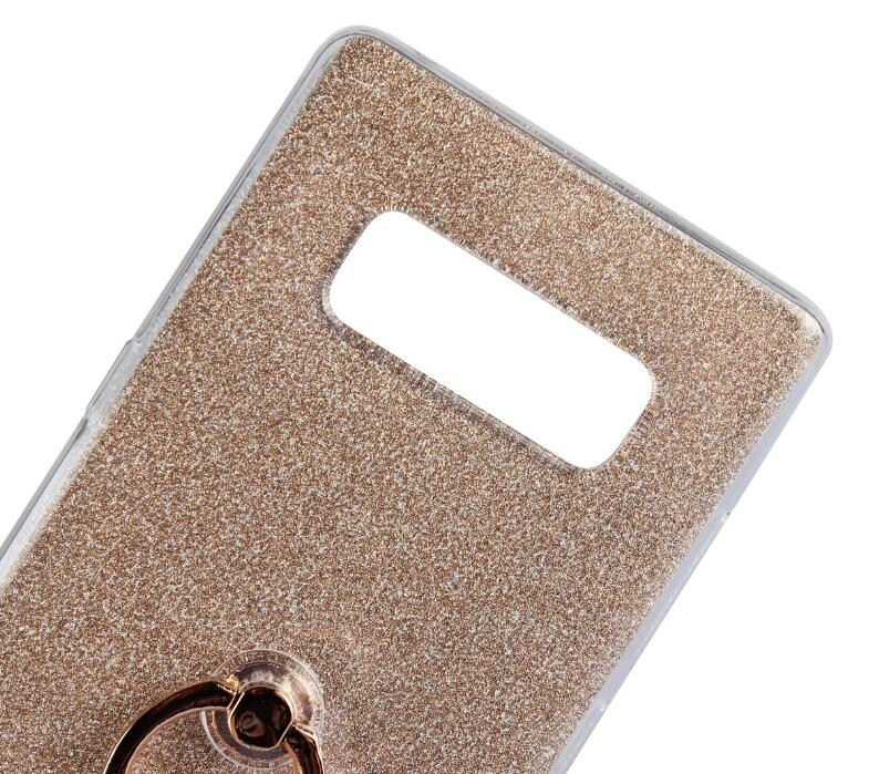 GALAXY NOTE 8 CASE Soft tpu Bling Kickstand Case with Ring Rotary Metal Mount