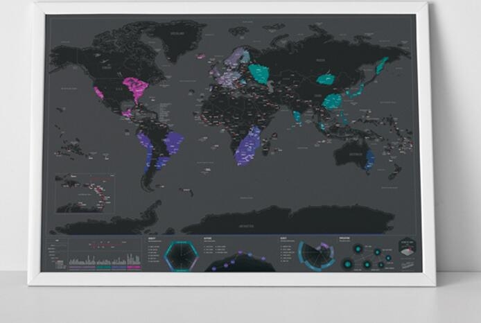Scratch Off World Map Capitals Poster City Scratch Off World Map Capitals Poster City