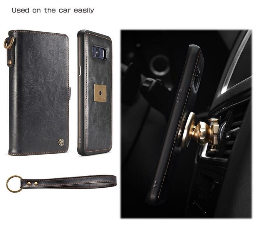 Galaxy S8 plus retro wallet leather detachable case multi cards