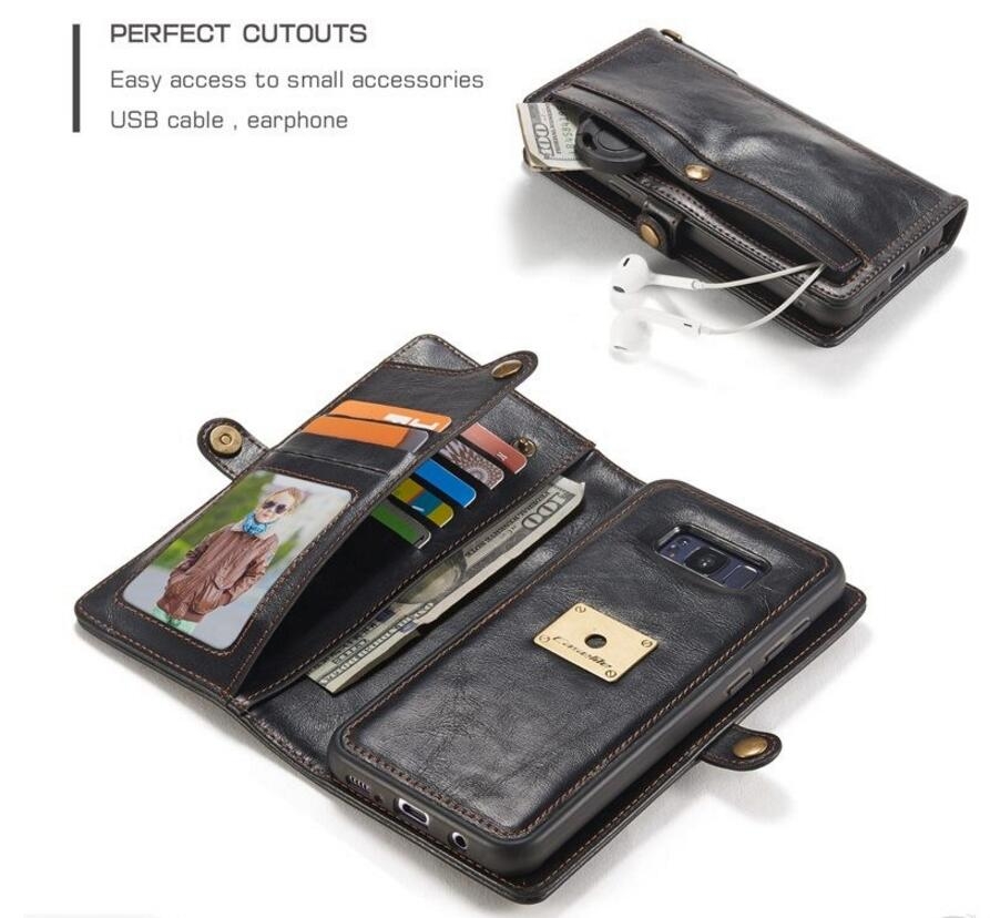 Galaxy S8 plus retro wallet leather detachable case multi cards