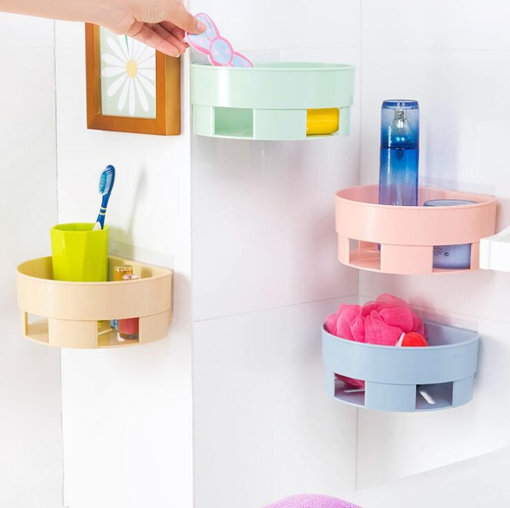 Bathroom Kitchen Corner Storage Rack Organizers Shower Shelf