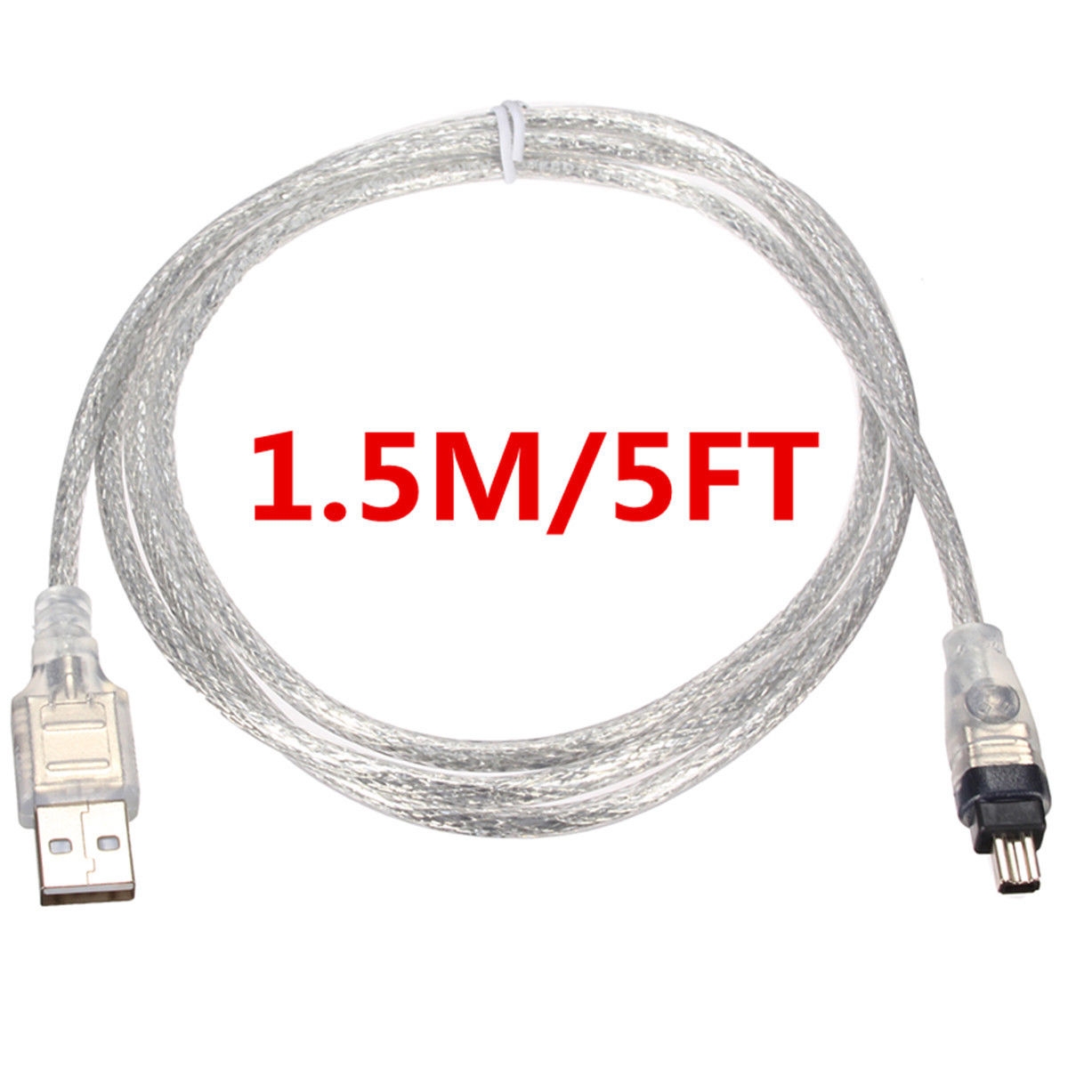 USB 2.0 Male to 4 Pin IEEE 1394 Cable FireWire Lead Adapter Converter 1.5M/5FT USB 2.0 Male to 4 Pin IEEE 1394 Cable FireWire Lead Adapter Converter 1.5M/5FT